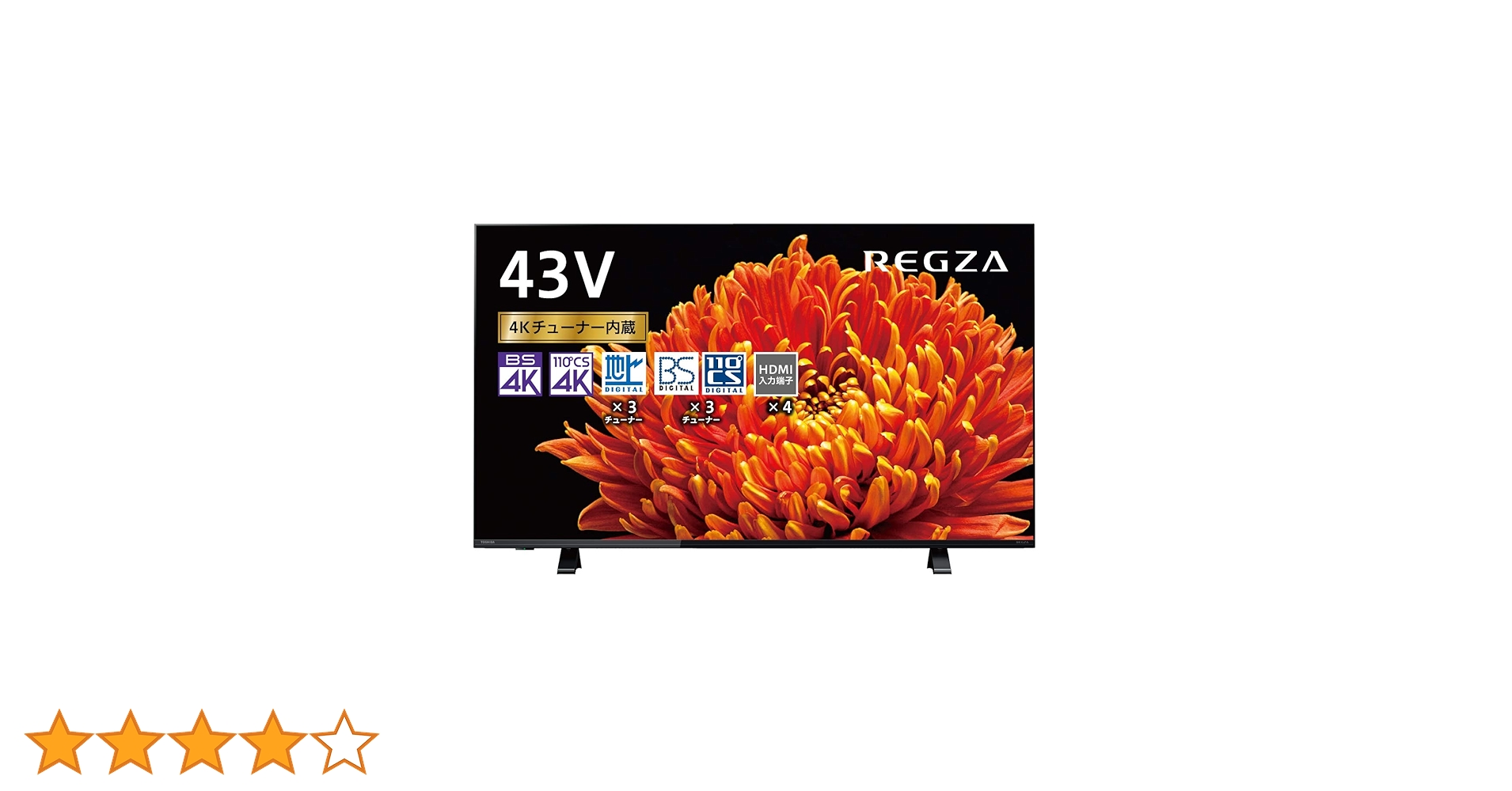 Amazon | 東芝 43V型 液晶テレビ レグザ 43C340X 4Kチューナー内蔵 外